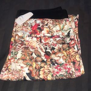 Zara crazy floral pants size small